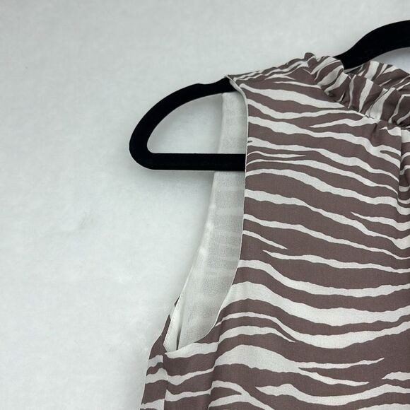 Loft Zebra Print Tie Back Shell Sz XS - Picture 6 of 12